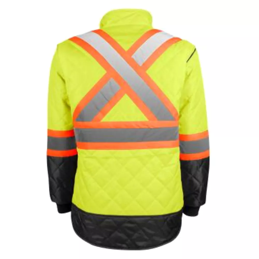 Terra Men's High Visibility Lined Freezer Work Jacket 116505 - Yellow