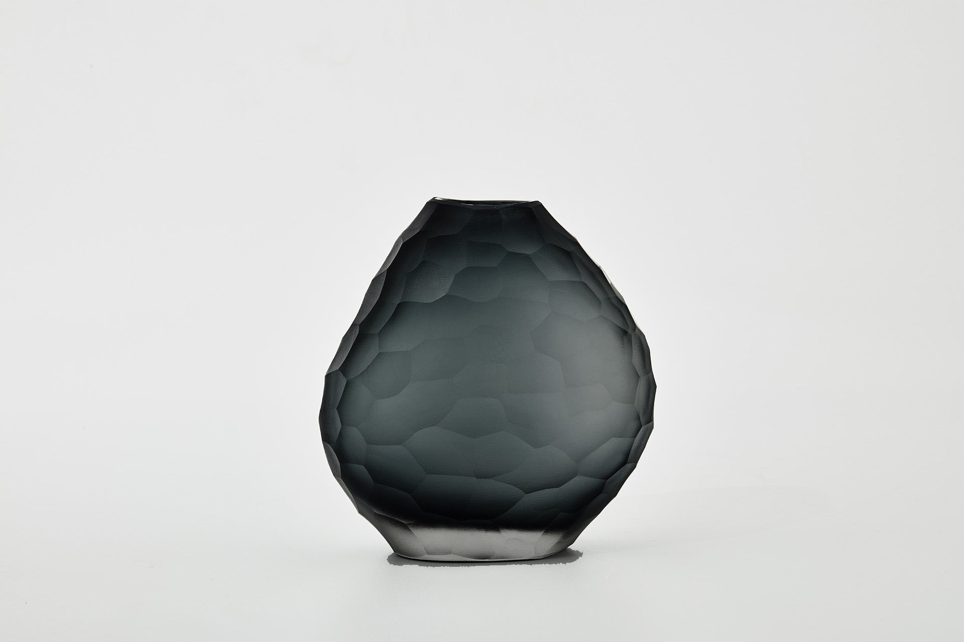 The Foundry House Calypso Dark Smoke Vase Glass