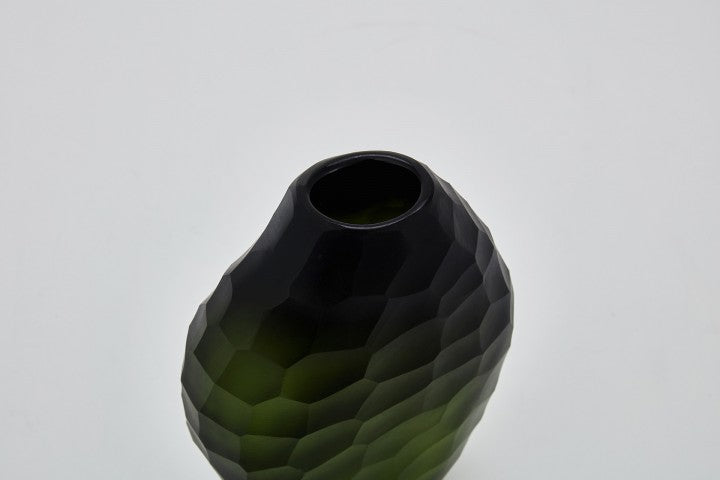 The Foundry House Calypso Olivine Vase Glass