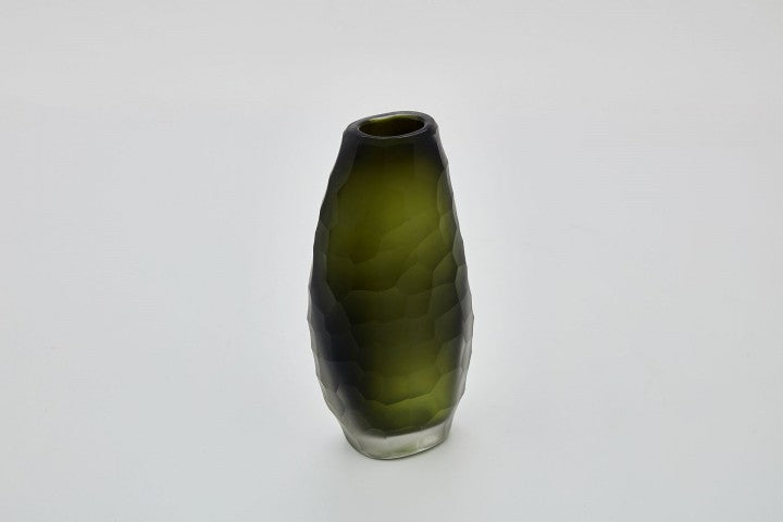 The Foundry House Calypso Olivine Vase Glass