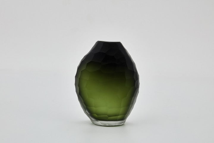 The Foundry House Calypso Olivine Vase Glass