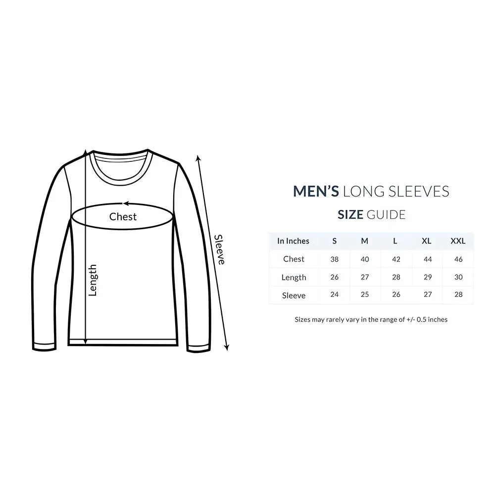 Typography Print Full Sleeves T-shirt for Men