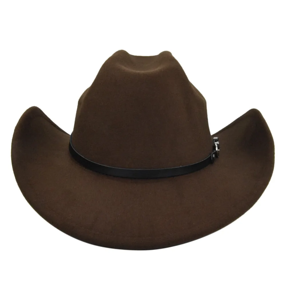 Unisex Winter Vintage Fashion Solid Wide Brim Cowboy Outdoor Hat