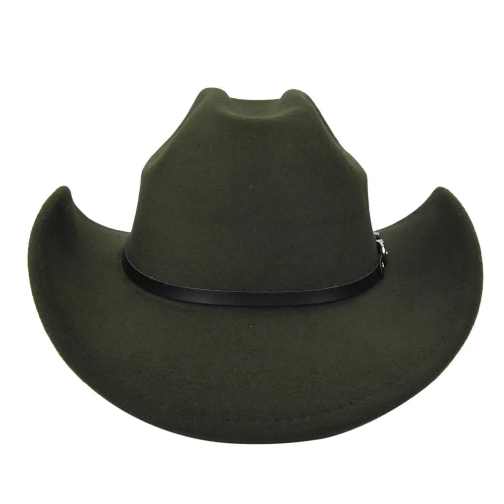 Unisex Winter Vintage Fashion Solid Wide Brim Cowboy Outdoor Hat