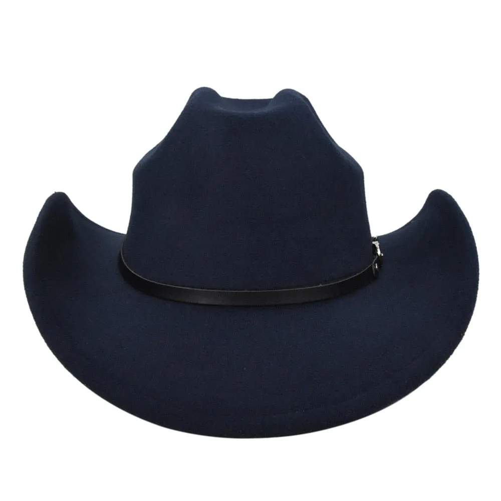 Unisex Winter Vintage Fashion Solid Wide Brim Cowboy Outdoor Hat