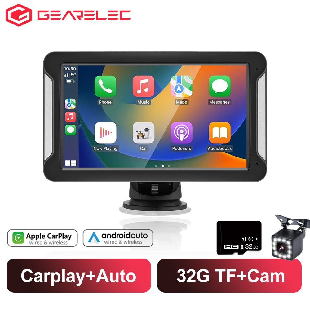 Universal Portable car radio 7inch Multimedia Video Player Wireless CarPlay Android Auto Touch Screen