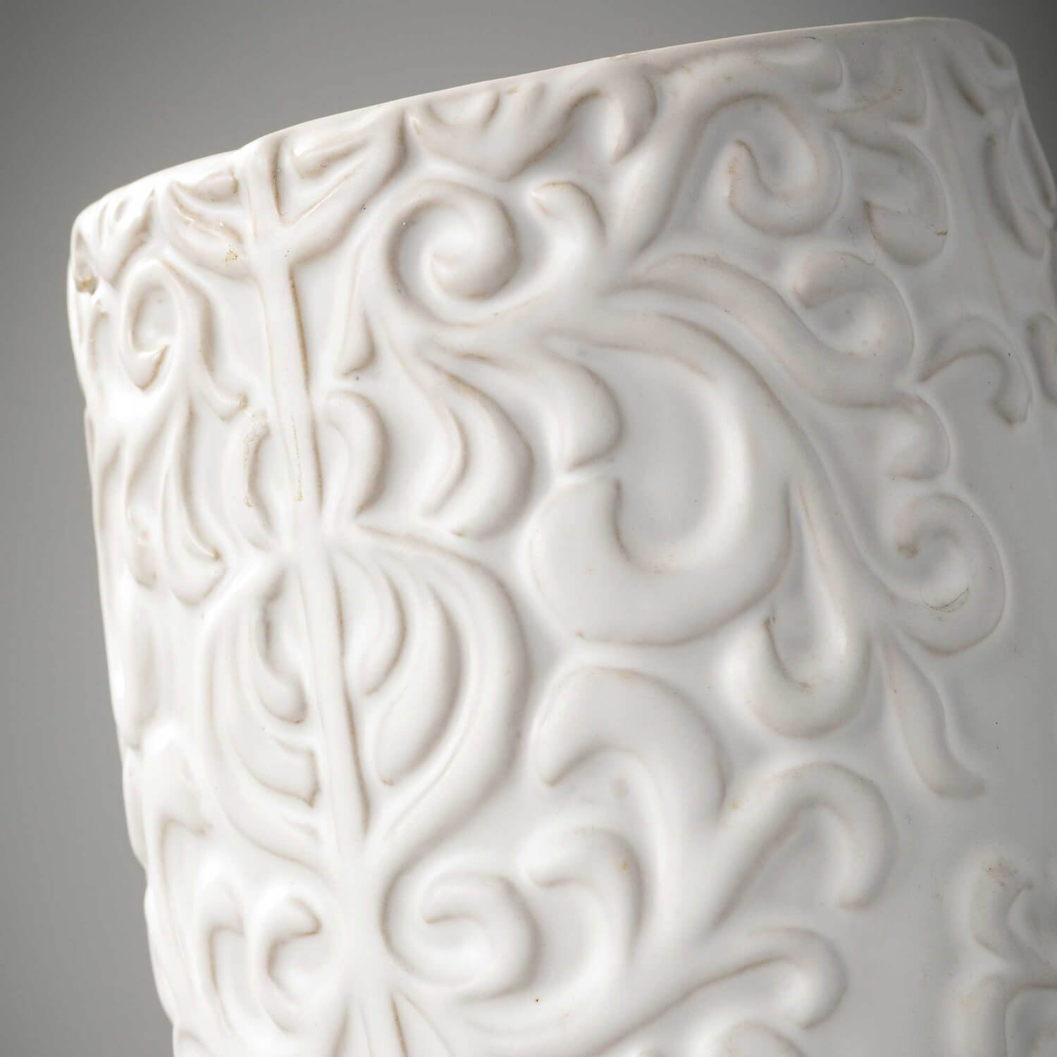 White Floral Printed Vase