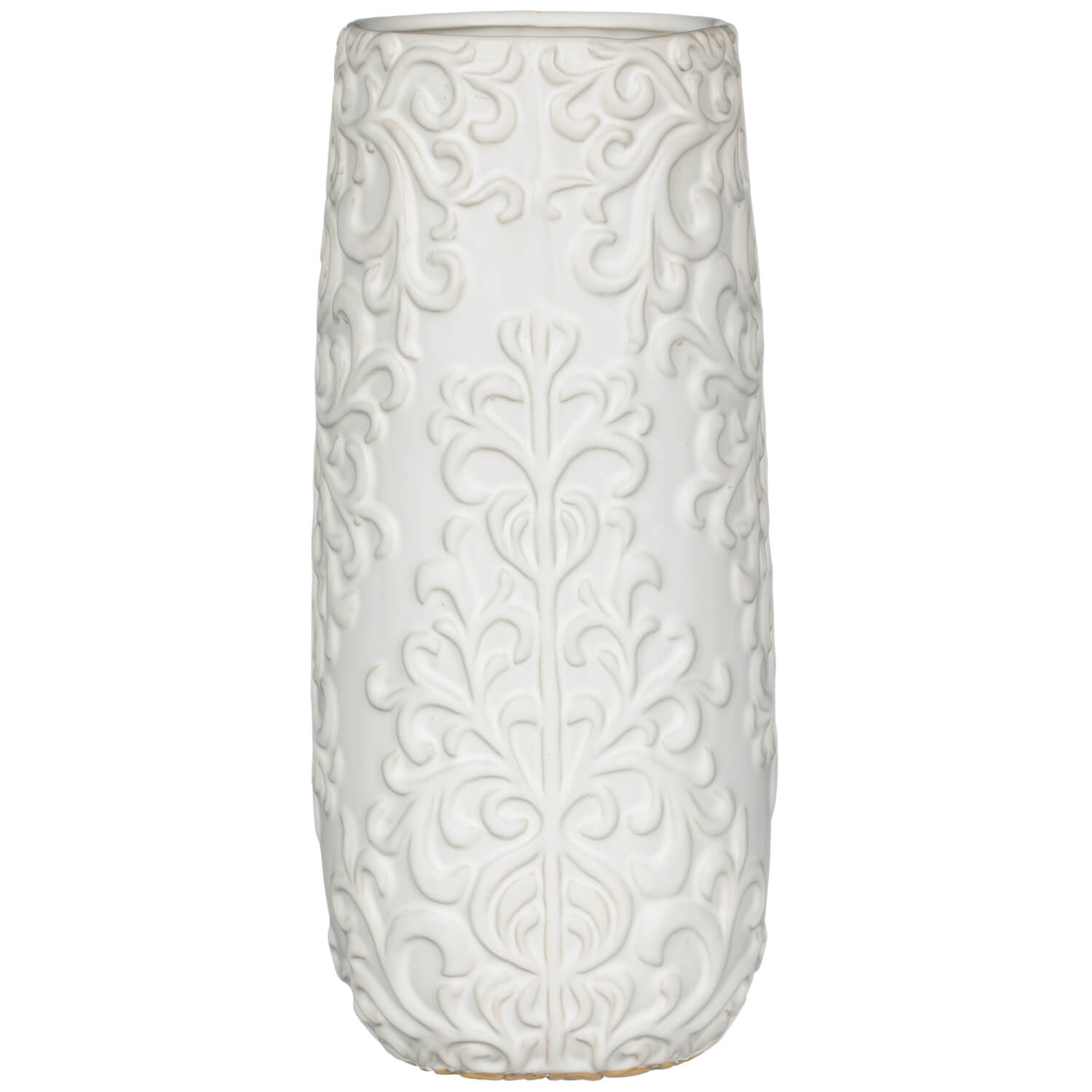 White Floral Printed Vase