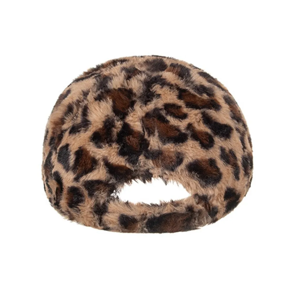 Winter Hip Hop Unisex Warm Leopard Snapback Trucker Outdoor Baseball Cap