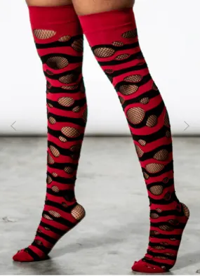 Wretched Soul Distress Socks [BLACK/BLOOD]